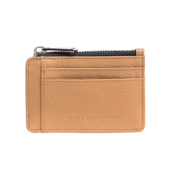 ❤️ NWT Aimee Kestenberg Alia Slim ID Wallet Tan Vachetta Leather - Picture 1 of 7